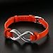 OIDEA Mens Womens Couples Stainless Steel Infinity Symbol Leather Bracelet,Fit for 6-8.1Inch Bracelet