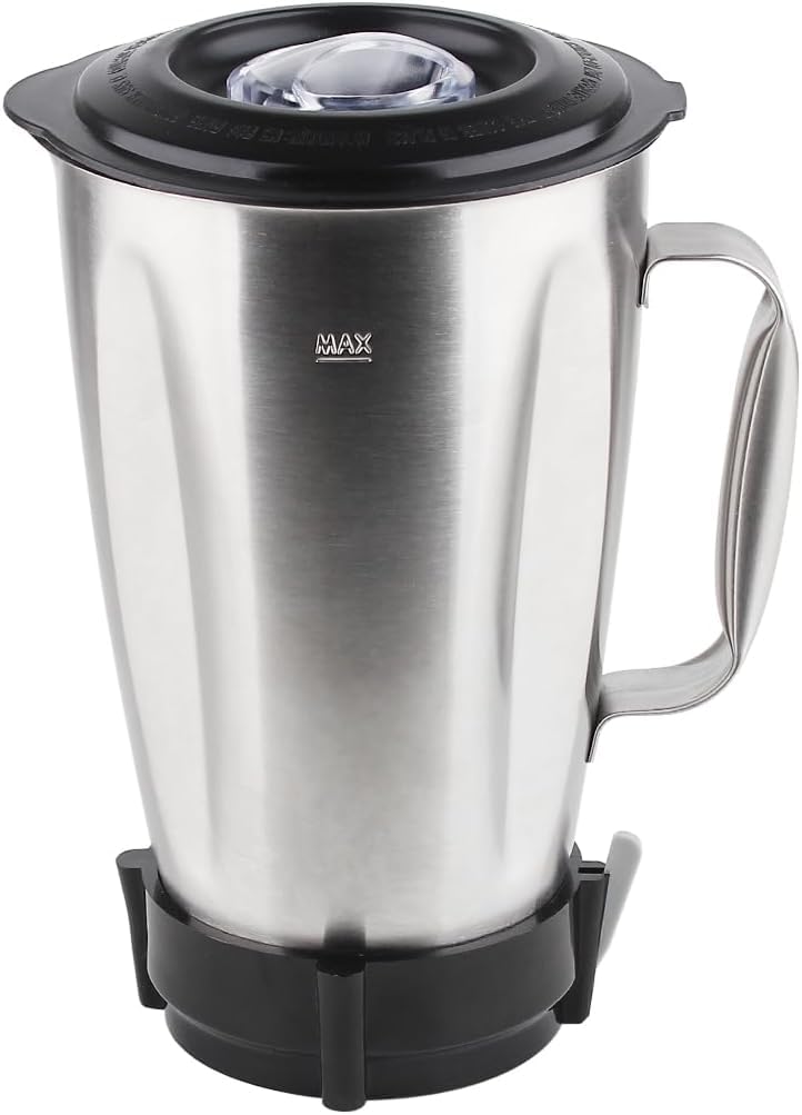 Felji Premium Stainless Steel Jar with Bottom Cap and Blade Compatible with Oster Pro 1200 Blender
