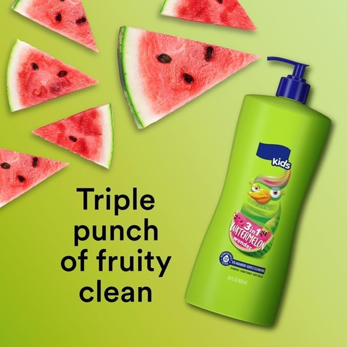 Image of S'uave Kids 3-in-1 Shampoo Conditioner & Body Wash, Smoothing, Wacky Melon, Coconut Splash, Tear Free Formula, 18 fl. oz. Each (Pack of 2)