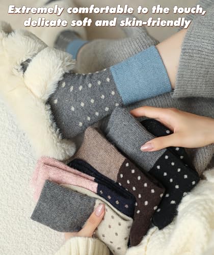 Image of IIG Winter Warm Wool Socks for Women Original Design Trendy Boot Socks Ideal Gift