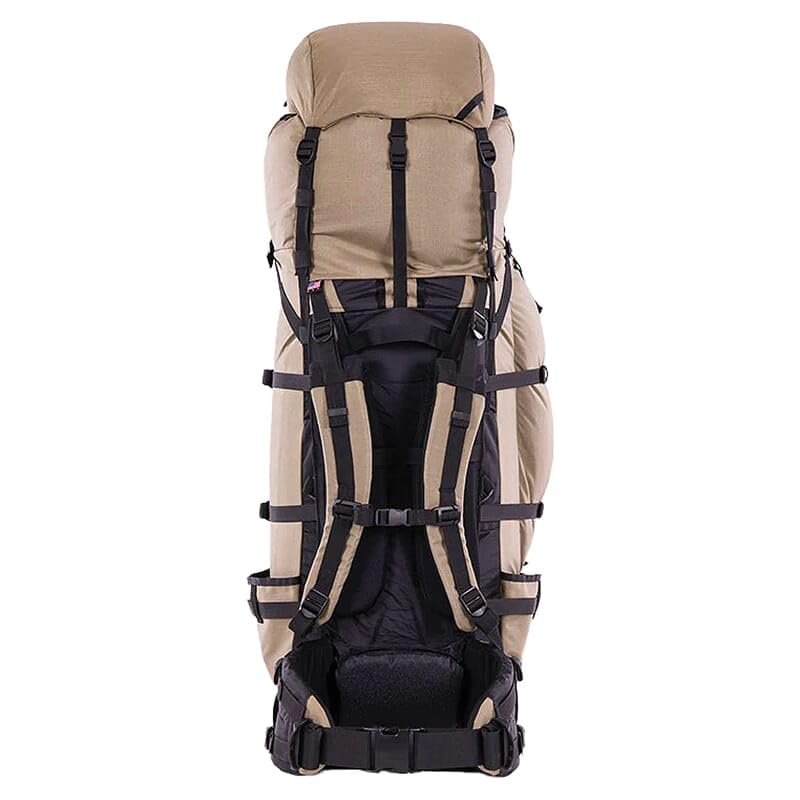 Stone Glacier Sky Guide 7900 Pack with Xcurve Frame, 7900 Cubic Inches, Tan, Large, Heavy-Duty YKK Zippers, 150+ Pound Load Rating, Hydration Pack Compatible (50078-TN-L)