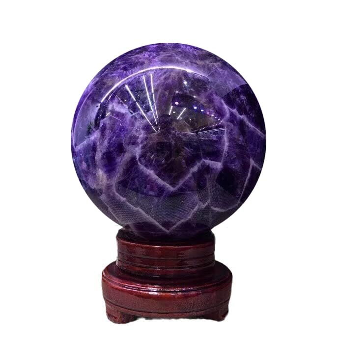 Sphère Feng Shui en améthyste naturelle de 16 cm pour décoration de maison