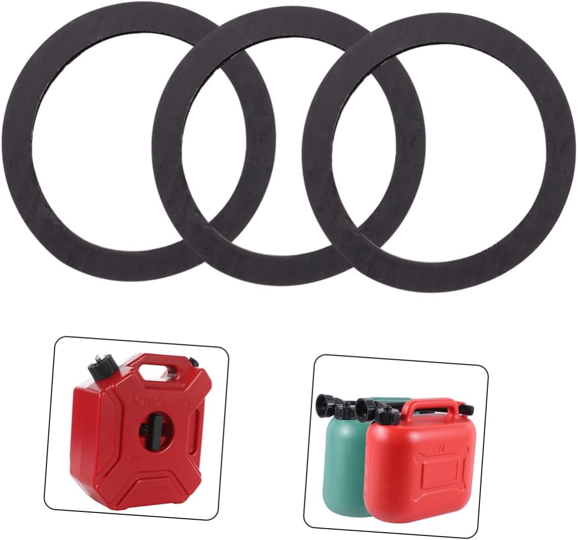 Toyvian 6pcs Rubber Gas Tank Nozzle Gaskets and Easy to Install Nozzle Seals for Automotive and Plumbing Use Suitable for Gas Tank Applications Black