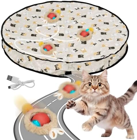 Sweetone Juego de Juguetes interactivos para Gatos, Pelota de Jug...