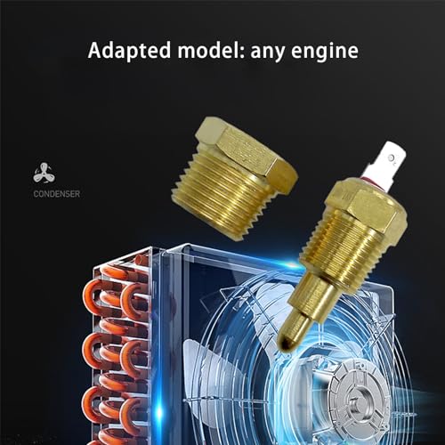 image for Slykew 1 PC Car Fan Thermostat Switch, Electric Engine Cooling Tempera