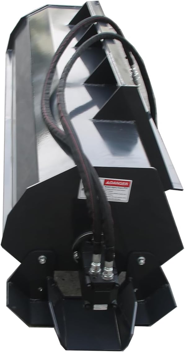 Skid Steer Attachments 86" Wide Skid Steer Tiller Attachment - 72" Max Tilling Width, 7" Depth, 36 7" Long Tines for Garden & Soil Mixing​ 14-20GPM