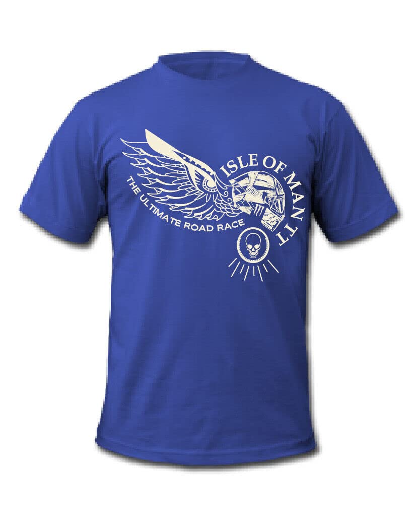 Cold Gun Design Isle of Man TT Races The Ultimate Road Race Helmet Wings T-Shirts