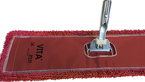 36" Microfiber Dust Mop Kit: (1) Red Microfiber Dust Mop, (1) Dust Mop Frame & (1) Ergonomic Dust Mop Handle
