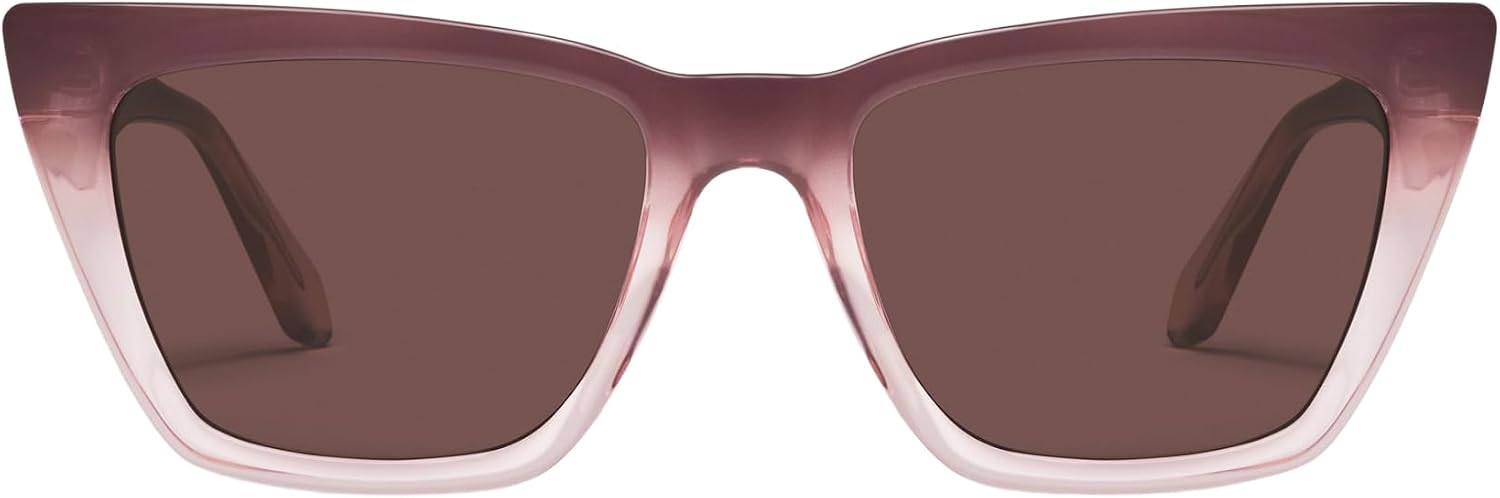 Quay - Women's Sunglasses, Cat Eye Lenses with UV Protection (Call The Shots Adorned, Peony Brown Fawn)