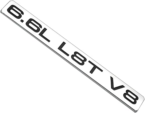 Miniatura 8 de SSDD 2 emblemas de gas de 6.6L L8T V8 litros 3D para capó de motor de repuesto para Chevrolet Silverado 2500HD 3500HD Z71 Gmc Sierra Placa de