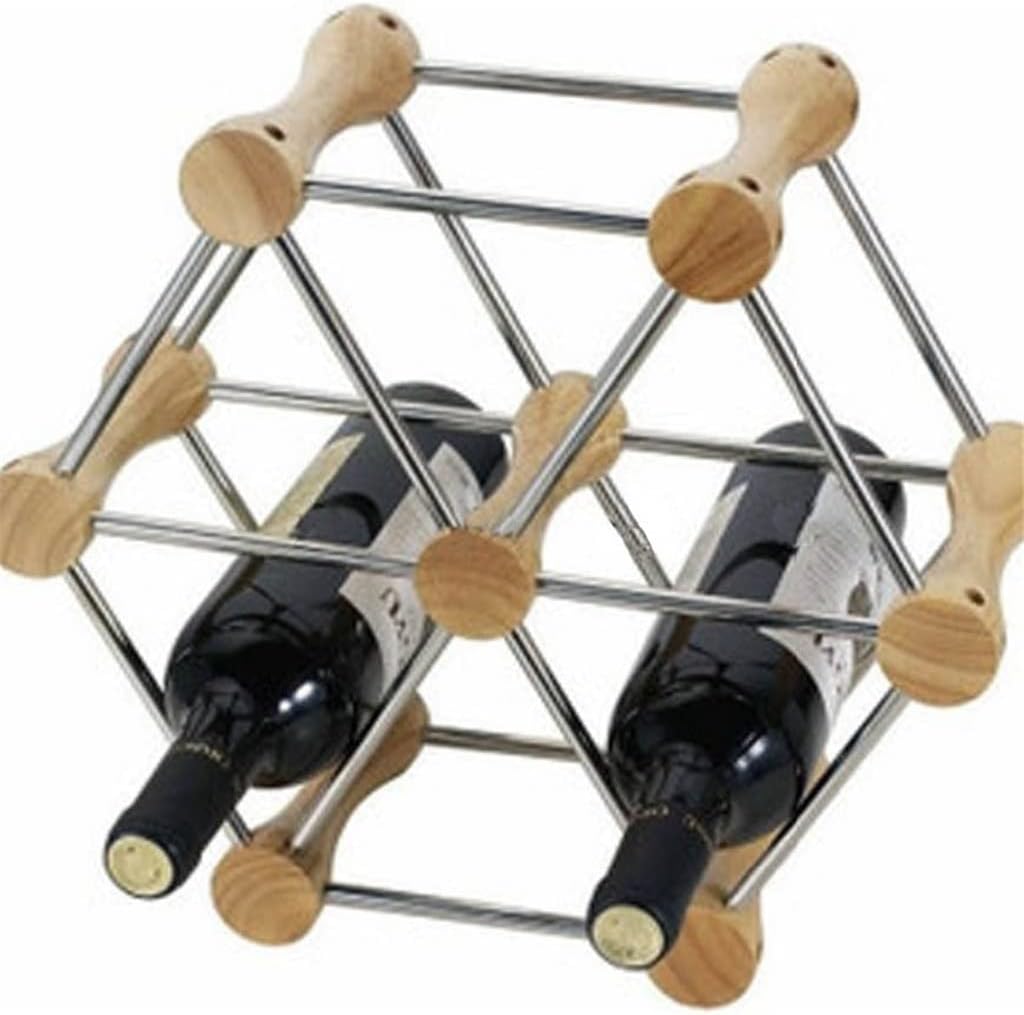 DIY Wooden Metal Wine Rack, Transforming Bottle, Kitchen Bar Assembly Set