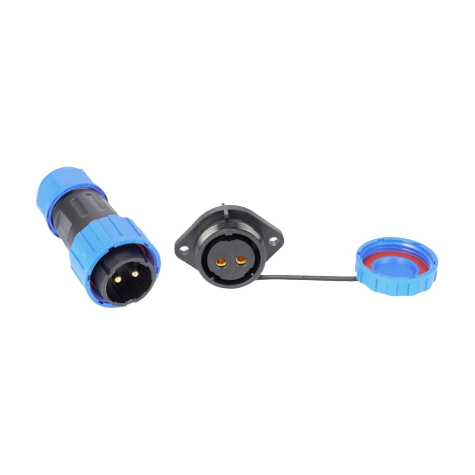 Conector IP68 estanco macho y hembra LD20 de 9 pines para barcos e industria 1