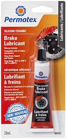 Permatex 24127 Silicone Ceramic Brake Lubricant, Orange, 28G
