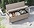 Grand patio Outdoor Storage Bench Deck Box with Olefin Cushion, Wicker Deck Box with Water Resistant Bag, Outdoor Seating for Front Porch, Store Garden Tools and Pool Storage (Warm Gray)