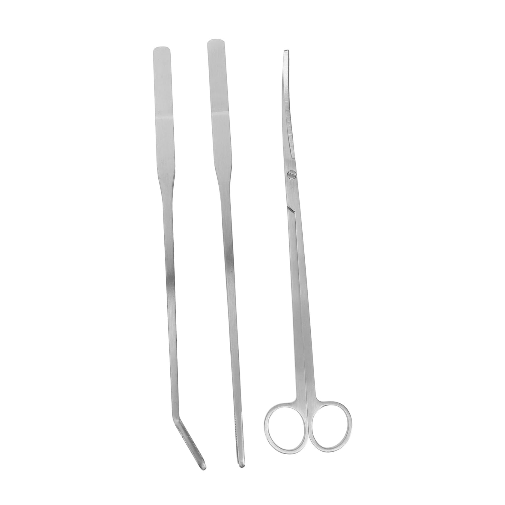 Abaodam 4 Ensembles Kit Outils de Nettoyage pour Aquarium de Outils Inoxydable pour Aquascaping Ciseaux Courbés Pince Droite Pince Courbée Plantes Aquatiques