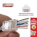 ITBEBE Gold Plated RJ45 Cat5, Cat5e 8P8C 50 Pieces Pass Through 3 Micron 3u 3 Prong Premium Connectors