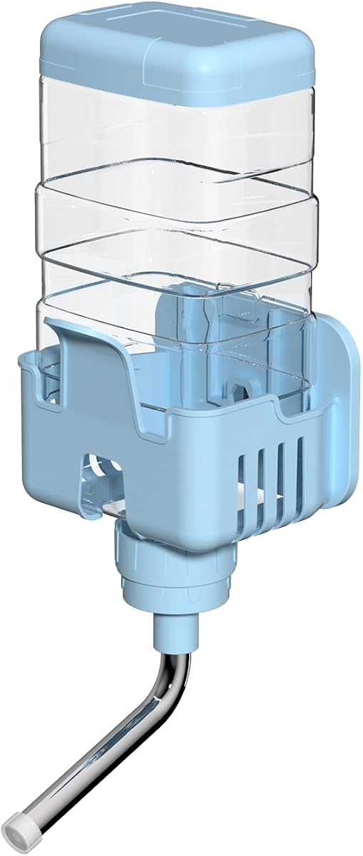 25oz Small Animal Water Bottle for Cage, No Drip Pet Water Dispenser Blue | Large‑capacity with Leak-resistant Nozzle for Small Pet Rabbit, Guinea Pig, Chinchilla, Ferret, Bunny