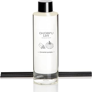 Chloefu LAN Pumpkin Cinnamon Scented Oil Reéd Diffuser Refill 6.76 oz, Home Decoration in Autumn and Winter, Barn Fall Decor Pottery, 0% Alcohol, Aromatherapy, Perfect for Halloween and Christmas