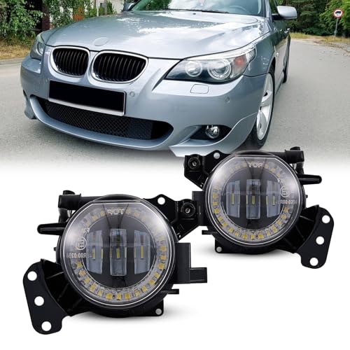 TangMiGe Nebelscheinwerfer Für BMW 5er E60/E61 M-Paket – Klar, HB4 12V, E-geprüft, 1 Paar