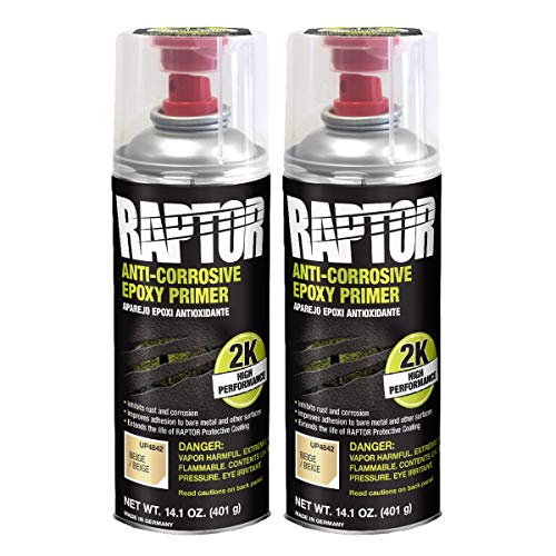 U-POL Raptor 2K Aerosol Beige Anti-Corrosive Epoxy Primer 2 Pack