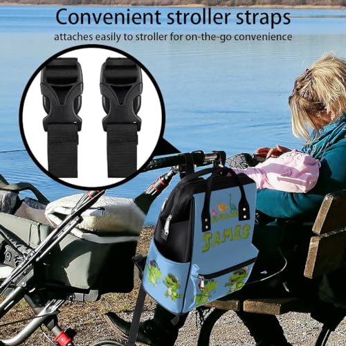 Image of Dinosaur Diaper Backpack for Baby Boys