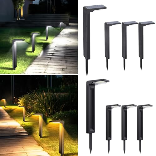 Sunvivo Solar Path Lights,2 Modes(Cold White or Warm White),Bright Solar Path Light Outdoor Waterproof,Perfect Elegant Guide Light or Deco for Yard,Garden,Lawn,Sideway,Driveway,Outdoor Event(8Pack) by Sunvivolighting - Used condition - US$114.19