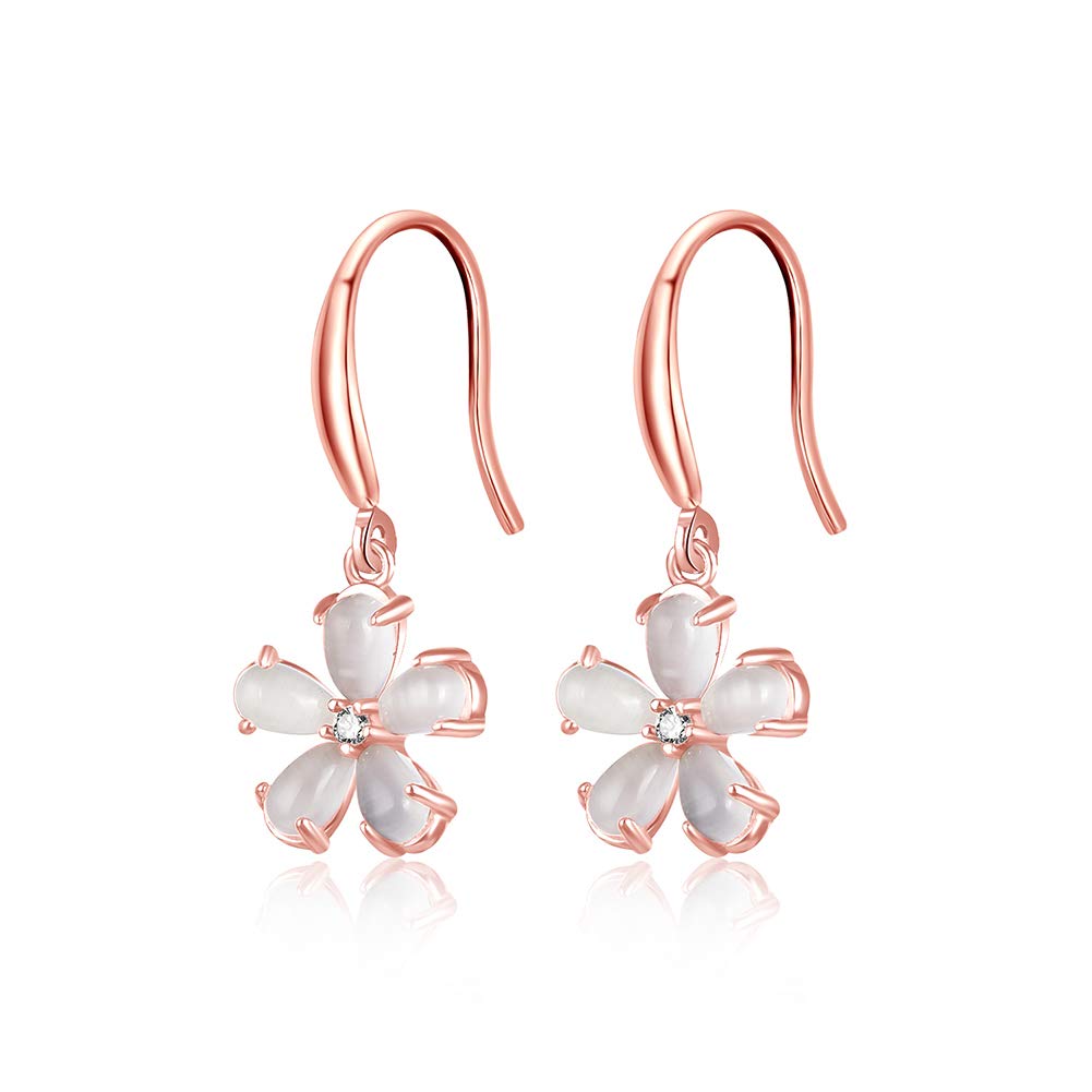 Orecchini Pendenti Girasole In Argento 925 Con Chiusura A Leva – Gioielli Ipoallergenici Regalo Donna