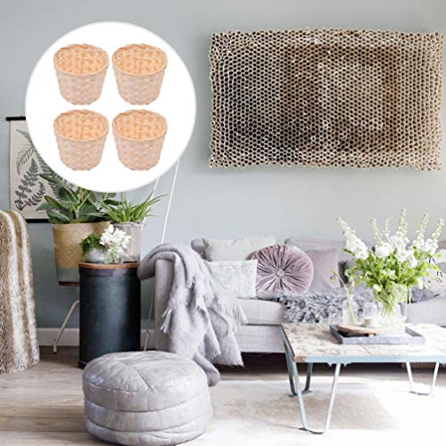 GARNECK 4 Stks Mini Rieten Mand Sets Kleine Bamboe Manden Zeegras Geweven Opbergmanden Bloemenmand Plant Pot Container - Afbeelding 7