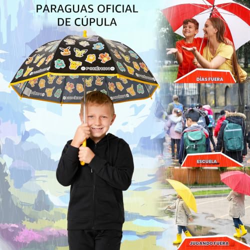 Pokémon paraguas plegable niños diseño anime ligero para viaje 3