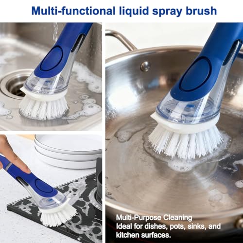 Image of CELOX Dish Brush with Soap Dispenser, Soap Brush for Kitchen Sink