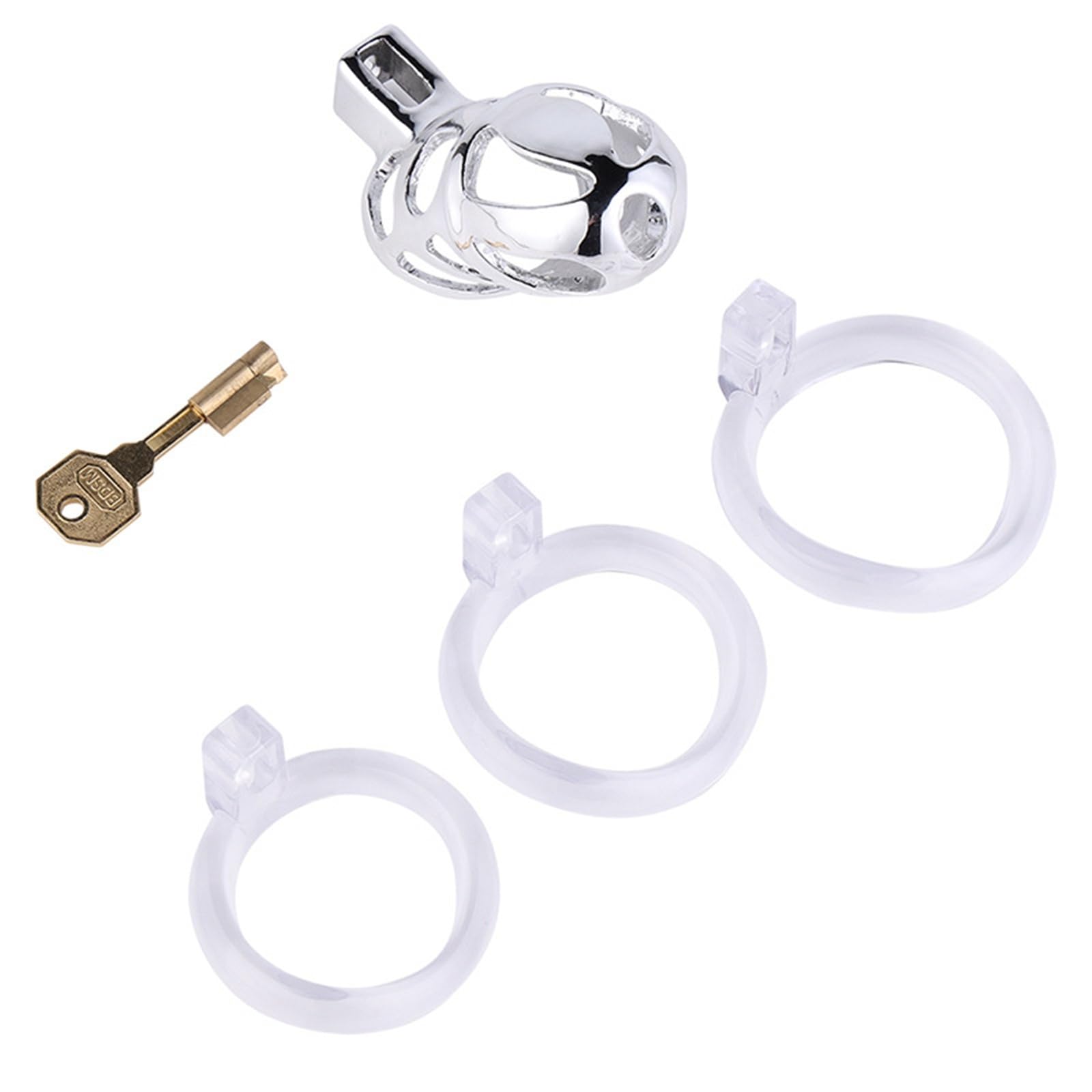 Metall Keuschheitkäfig Set Mit 3 Verschiedenen Größen Silikon Hodenringe SM Peniskäfig Erotische Penis Käfig Cock Cage Keuschheitsgürtel Herren Extrem Sexspielzeug Für BDSM