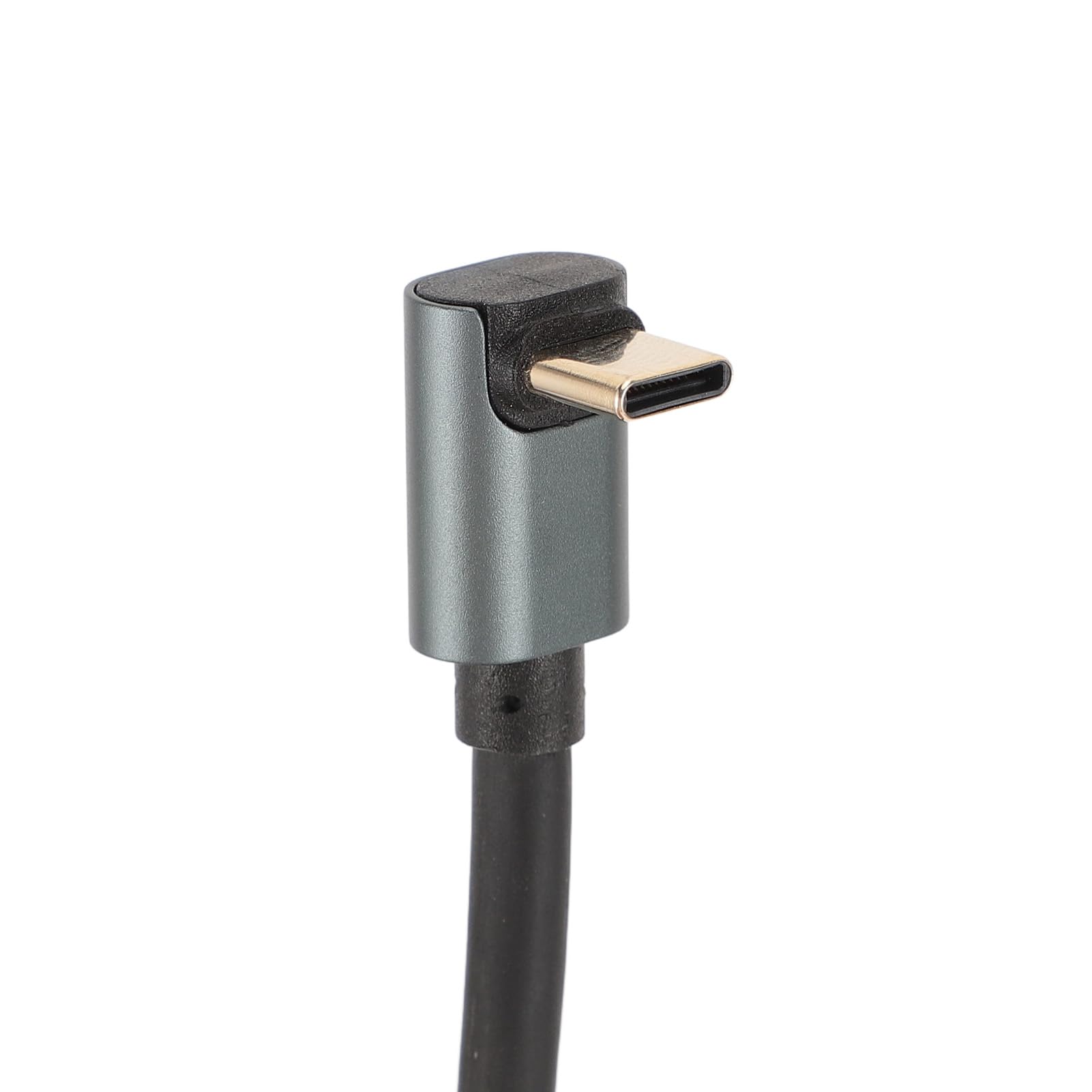Kabel USB C na USB C, Kabel USB C, Przewód ładowarki Typu C, Kabel Spiralny ze sprężyną Szybkiego ładowania PD100W, Kabel Danych USB3.2 20 Gb/s 20V5A 8K 60 Hz (Kolanko 3D męskie