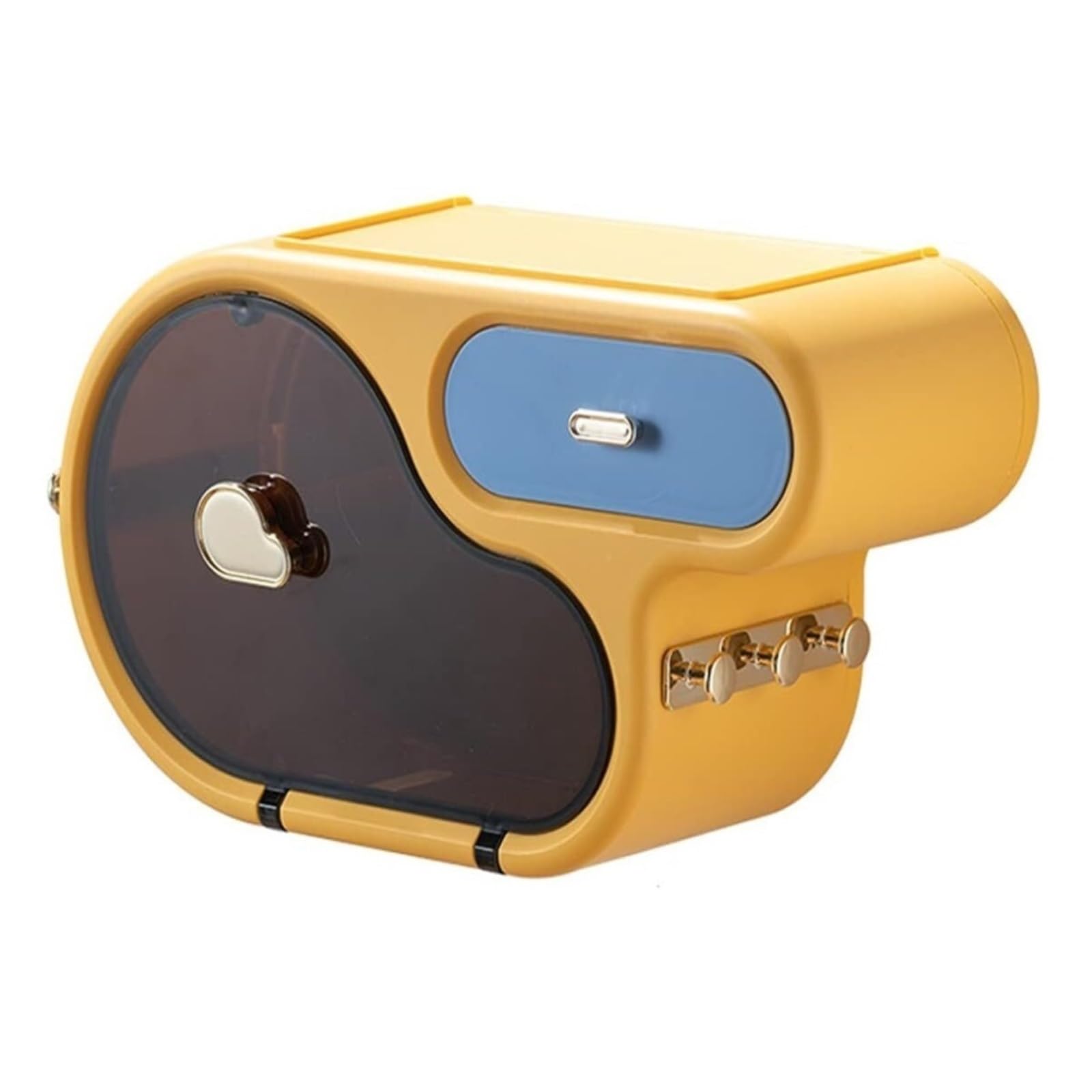 Tissue Box Covers Wall Mounted No Punch Toilet Paper Holder Organizer With Shelves And Drawers For Bathroom Bedroom Study And Kitchen Tissue Box Holder For Home Or Office (Color : Orange, Taille uni