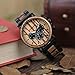 BOBO BIRD Wooden Mens Watches Large Size Stylish Wood & Stainless Steel Combined Chronograph Military Quartz Watch (Balck Wood Band)