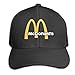 Produktbild Hittings Traveleat McDonalds 90s Logo Unisex Peaked Baseball Cap Snapback Hats Black