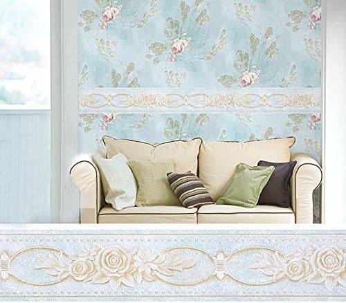 Miniatura 3 de Creation Core - Cenefa autoadhesiva e impermeable para pared con diseño 3D de mosaicos, 4.2 x 196.8 pulgadas, Verde