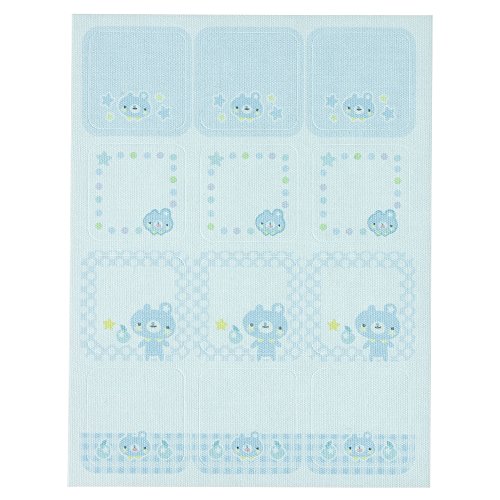 ゆにねーむ 洗濯 タグ に貼る シール くま 12ピース×1シート UN-162