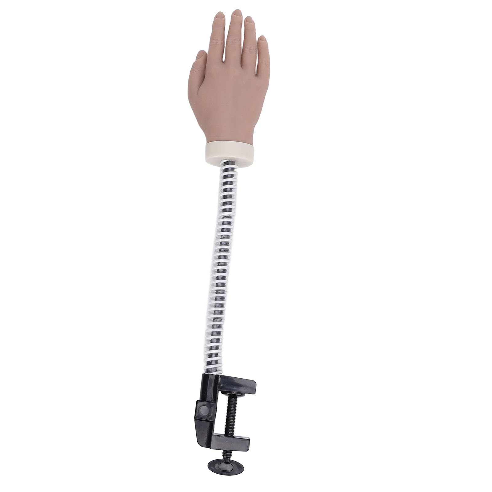 Generic Silikon-Nagel-Übungs-Trainingshand, Flexibel Beweglich für Anfänger, Maniküre-Übungen mit Klemmbasis, 1 Box Nagelspitzen