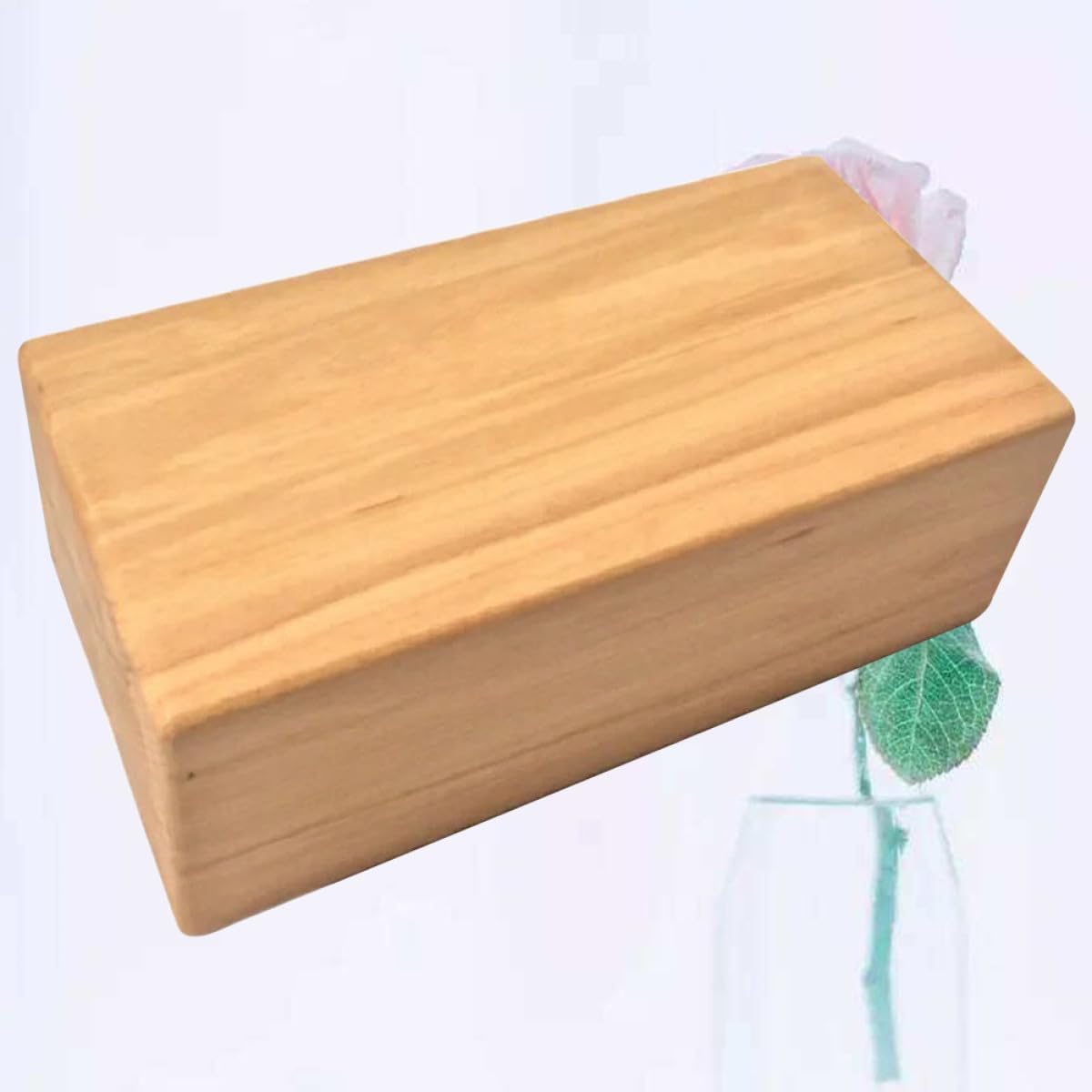 High Density Beech Wooden Yoga Bricks Sturdy Yoga Training Blocks for Home Practice Yellow Eco-friendly for Fitness and Dance