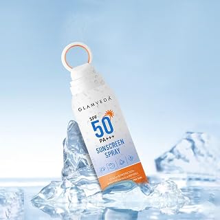 Glamveda Body Sunscreen Spray SPF 50 PA+++ | Broad Spectrum UVA/UVB & Blue Light Protection | With Ceramides, Peptides & N... Price In India