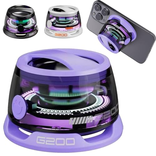 G200 Magnetic Bluetooth Speaker, Wireless Phone Stand Gaming Speaker,Mini Speakers Wireless, Waterproof Portable Speaker for Shower, Outdoor, Golf, Gifts for Teens Christmas Holiday (purple)
