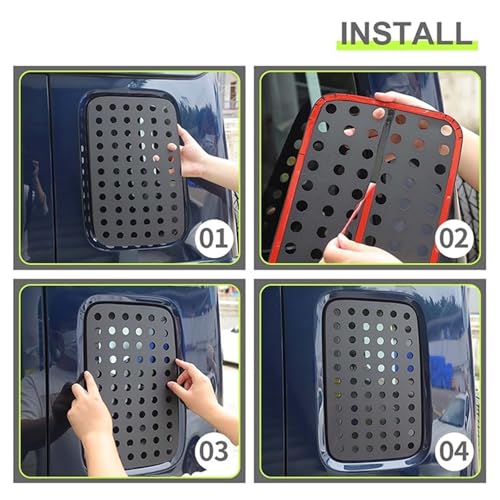 Cubierta de panel de vidrio con acabado premium de spoiler para ventana trasera de coche 5