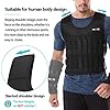 Adjustable Weighted Vest 44LB Workout Weight Vest Training Fitness Weighted Jacket for Man Woman (Included 96 Steel Plates Weights)