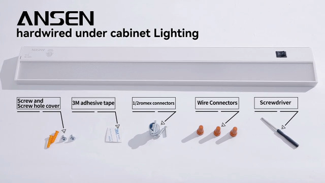Image of Ansen Hardwired Under Cabinet Lighting, 12in 10W LED Light for Kitchen /Closet, 666.7lm, CRI>92, R9>90, Dimmable, 5 Color Temperature, 2700K-5000K(Warm White, Cool White, Daylight)