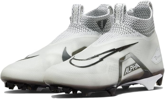 Image of Nike Alpha Menace Elite 3 White /Particle Grey /Opti Yellow /Black Mens Football Cleat.