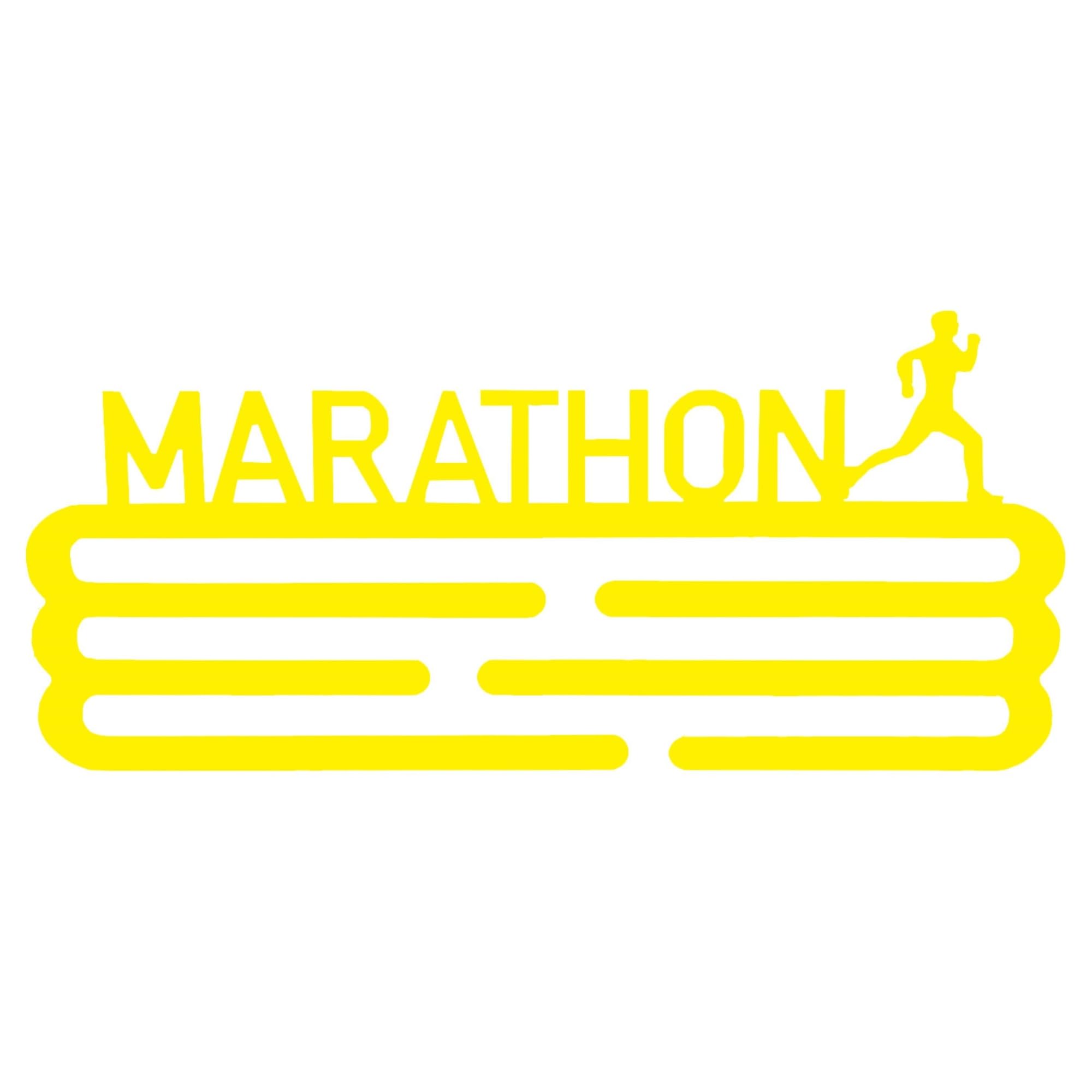 WELL HOME MOBILIARIO & DECORACIÓN Medalleros de Diversos Colores Modelo Maraton con Capacidad para 15 medallas, 30x13,5cm-Regalo para Runners, Atletismo, Running, Marathon, 42k