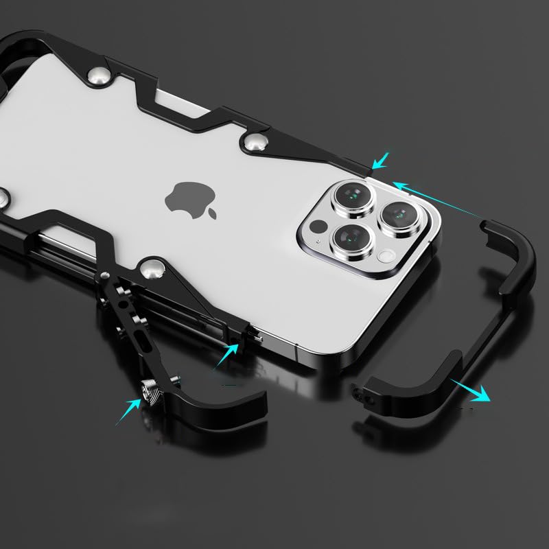 Coque anti-chute iPhone 16 Pro Max en métal résistant aux chocs - 3