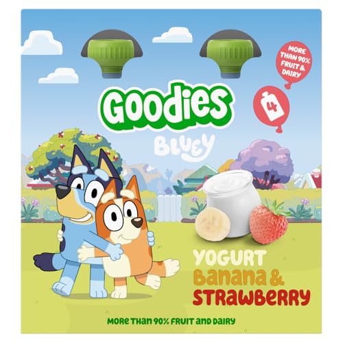 Goodies Bluey Pouch Yogurt Banana & Strawberry 4 x 100g