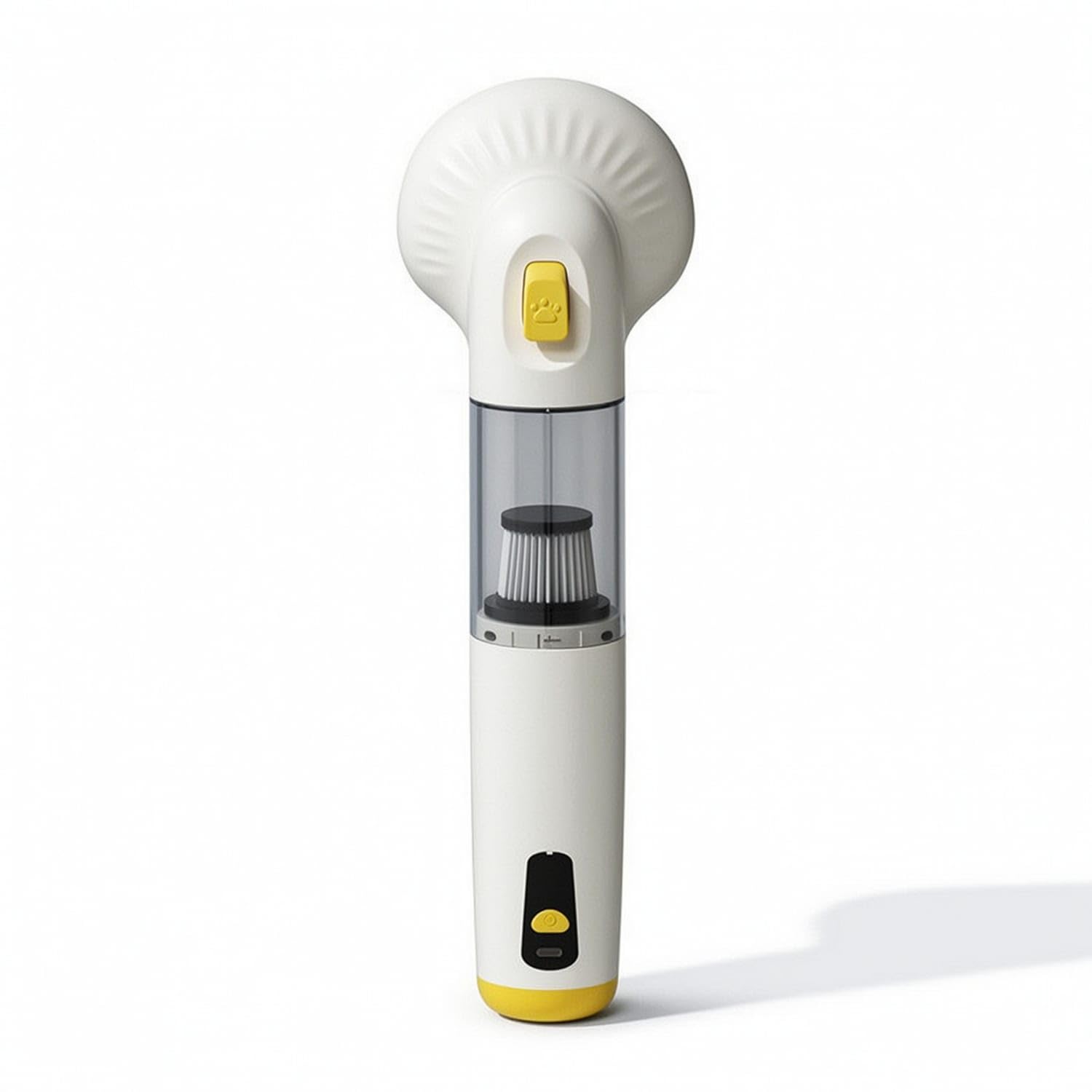 Rechargeable Cordless Pet Grooming Vacuum Portable Pet Grooming Device with Vacuum Compact Lightweight for Dog Owners, Home, Furniture, Car, Yellow-image-21
