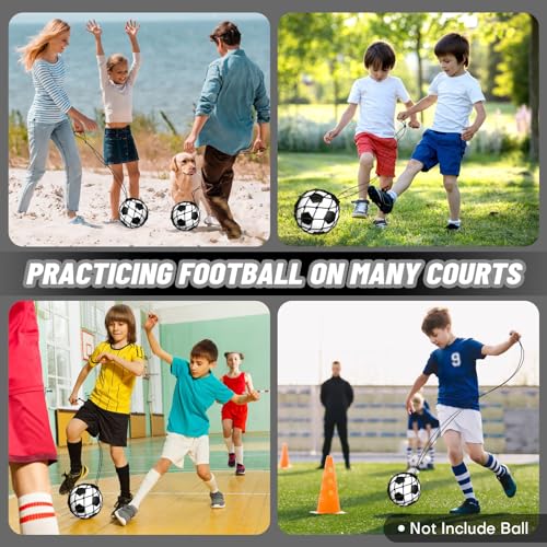 Rolitwils Soccer Kick Trainer 2 Pack - Soccer Training Equipment with Return Net - Soccer Practice Gear for Boys & Girls - Football Training Accessories for Size 3 4 5 Balls - Thumbnail 7